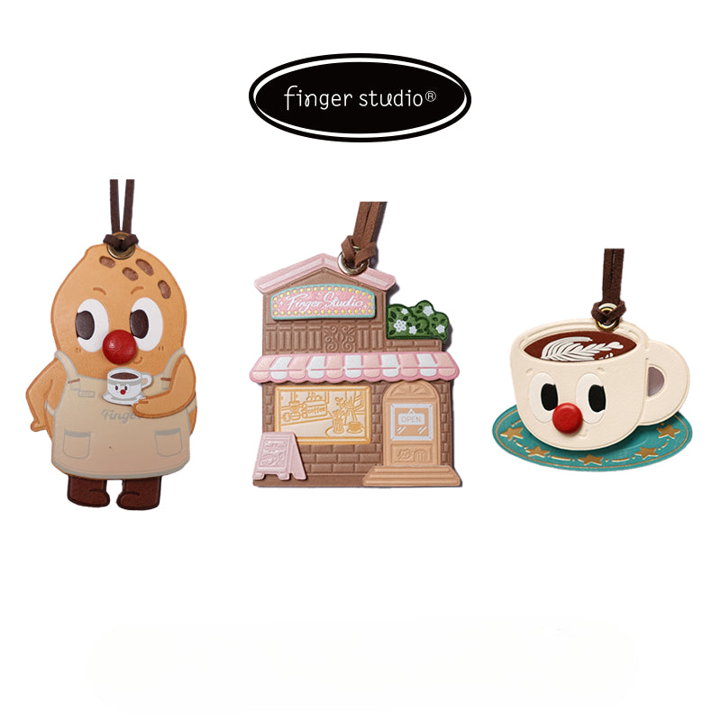 Fingerstudio New Coffee Series Pendant Leather Bag Pendant