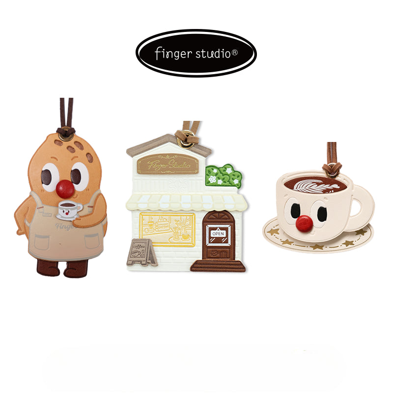 Fingerstudio New Coffee Series Pendant Leather Bag Pendant