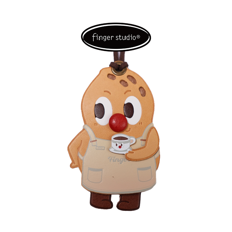Fingerstudio New Coffee Series Pendant Leather Bag Pendant