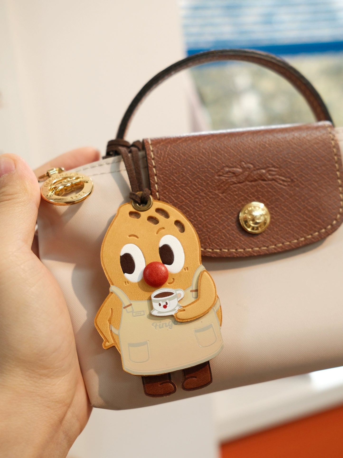 Fingerstudio New Coffee Series Pendant Leather Bag Pendant