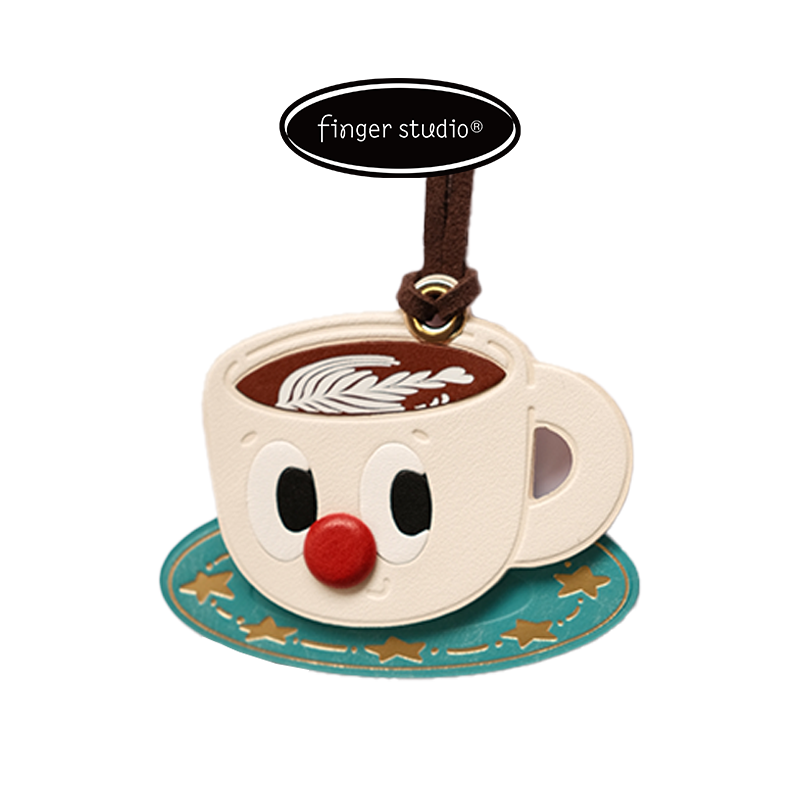 Fingerstudio New Coffee Series Pendant Leather Bag Pendant