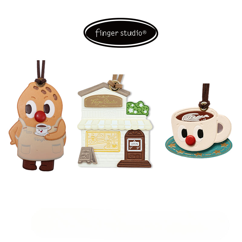 Fingerstudio New Coffee Series Pendant Leather Bag Pendant